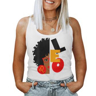 Leo Girl Africa Girl Zodiac Signs Birthday Women Tank Top Weekend Graphic - Thegiftio
