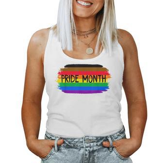 Lgbtq Community Gay Pride Flag Pride Month Demon Rainbow Women Tank Top | Mazezy