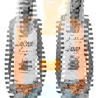 Live Laugh Lasagna - Italian Lasagna With Cat Women Tank Top | Mazezy