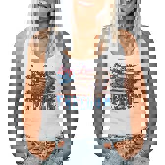 Long Live Freedom Eagle American Flag Happy 4Th Of July Freedom Women Tank Top | Mazezy