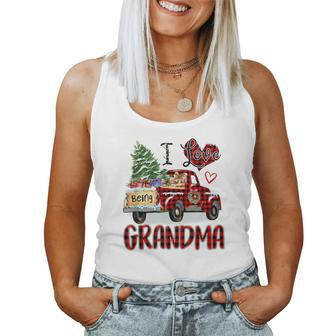 I Love Being A Grandma Truck Red Xmas T Women Tank Top | Mazezy