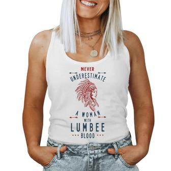 Lumbee Native American Indian Woman Never Underestimate Gift For Womens Women Tank Top Basic Casual Daily Weekend Graphic - Seseable