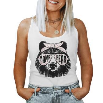Mama Bear Face Sunglasses Mother Mothers Day Gift Women Tank Top Weekend Graphic - Seseable