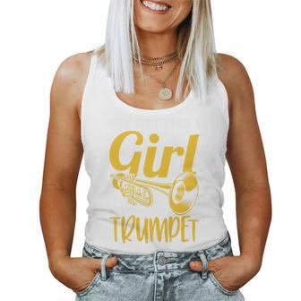 Marching Band Never Underestimate A Girl With Her Trumpet Women Tank Top - Thegiftio