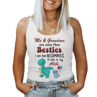 Me & Grandma Are More Than Besties Dinosaur Mothers Day Women Tank Top Basic Casual Daily Weekend Graphic - Thegiftio UK