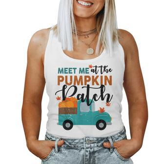 Meet Me At The Pumpkin Patch Women Girl Fall Halloween Halloween Women Tank Top | Mazezy