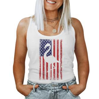 Men Women 4Th Of July Independence Day Flamingos Usa Flag Women Tank Top | Mazezy