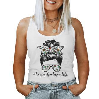 Messy Bun Life Of A Homeschool Mom Mother's Day Super Mamma Women Tank Top - Monsterry AU