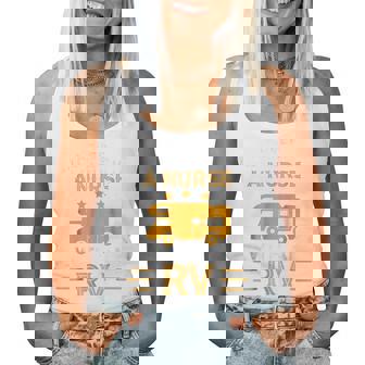 Never Underestimate A Nurse With An Rv Camper Gifts Women Tank Top Basic Casual Daily Weekend Graphic - Seseable