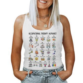 Occupational Therapy Alphabet Ota Funny Teacher Lover Abcs Women Tank Top Weekend Graphic - Seseable