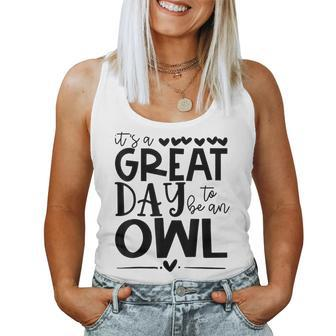 Owls School Sports Fan Team Spirit Great Day Women Tank Top - Monsterry
