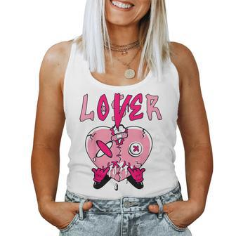 Pink Loser Lover Pink Drip Heart Matching For Women Tank Top | Mazezy