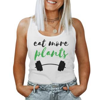 Plant Powered Eat More Plant Based Diet Vegan Gym Workout Women Tank Top Basic Casual Daily Weekend Graphic - Thegiftio UK
