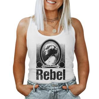 Political Rebel Susan B Anthony Women's History Women Tank Top | Mazezy