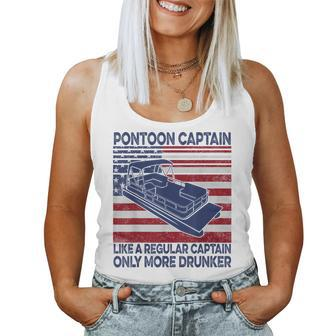 Pontoon Captain Like A Regular Captain Only More Drunker Men Women Tank Top Basic Casual Daily Weekend Graphic - Thegiftio UK