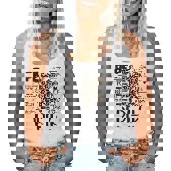 Pre-K Typography Team Pre K Teacher Back To School Women Tank Top | Mazezy