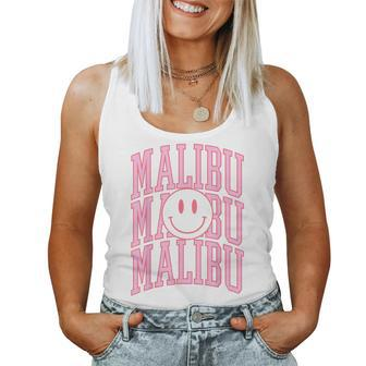 Preppy Varsity Pink Malibu California For N Girls Women Tank Top - Seseable