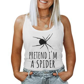 Pretend Im A Spider - Cute Spooky Insect Bug Scary Women Tank Top | Mazezy