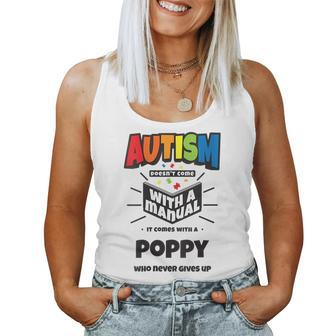 Proud Autism Poppy Quote - Autistic Pride Awareness Saying Women Tank Top | Mazezy