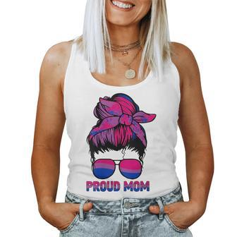 Proud Bisexual Mom Wife Support Bi Lgbt Pride Flag Women Tank Top | Mazezy