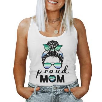 Proud Mom Mlm Pride Lgbt Support Subtle Gay Male Mlm Flag Women Tank Top | Mazezy
