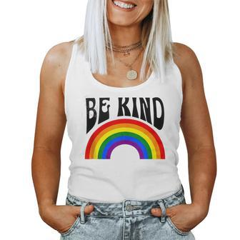 Rainbow Be Kind Movement Gay Pride Month 2023 Lgbtq Women Tank Top | Mazezy