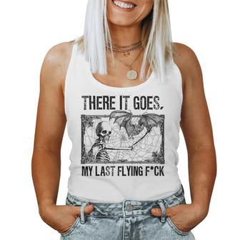 There It Goes My Last Flying F Sarcastic Happy Halloween Women Tank Top - Monsterry DE