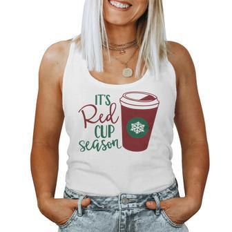 Red Cup Season Coffee Christmas Peppermint Mocha Women Tank Top | Mazezy