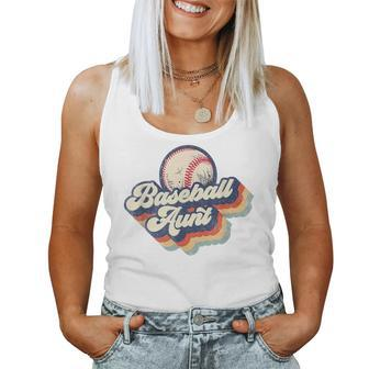 Retro Baseball Aunt Mothers Day Women Tank Top Basic Casual Daily Weekend Graphic - Seseable