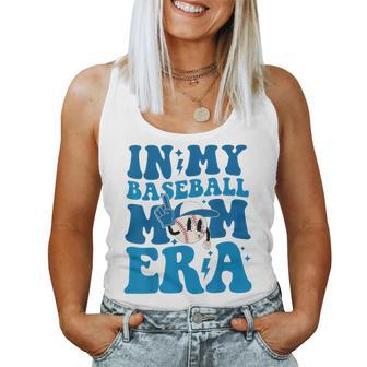 Retro In My Baseball Mom Era Smile Face Women Tank Top - Seseable