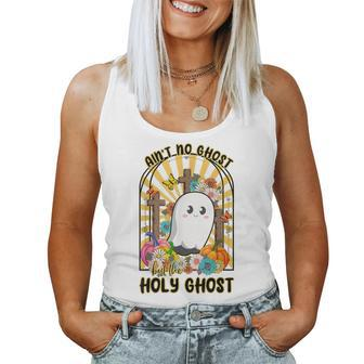 Retro Christian Halloween Aint No Ghost But The Holy Ghost Women Tank Top - Monsterry UK