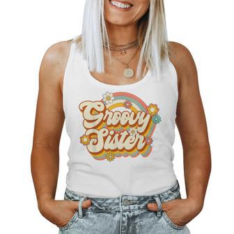 Retro Groovy Sister Family Birthday 60S 70S Hippie Costume Women Tank Top - Seseable