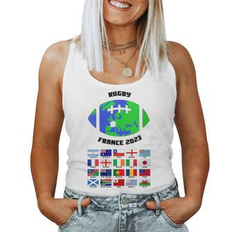 Rugby Supporter 2023 France Black Women Tank Top - Monsterry