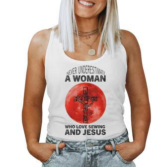 Sewing And Jesus Sewing Quote Women Quilting Lover Women Tank Top | Mazezy