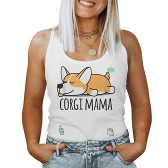 Sleeping Corgi Dog For Mom Women T Plus Size Women Tank Top | Mazezy