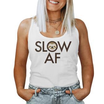 Slow Af Sloth Humorous Track Running Runner Womens Women Tank Top | Mazezy AU