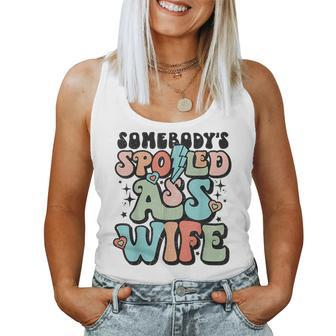 Somebodys Spoiled Ass Wife Retro Funny Women Tank Top Weekend Graphic - Thegiftio UK