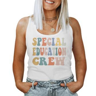 Special Education Crew Groovy Sped Squad Team Teachers Women Tank Top | Mazezy
