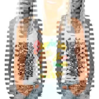 Steppin Into Junenth African Queen African American Women Women Tank Top | Mazezy