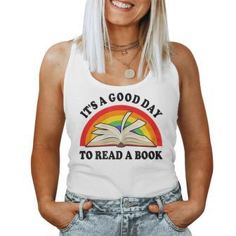 Teacher Good Day To Read A Book Lover Librarian Women Tank Top | Mazezy
