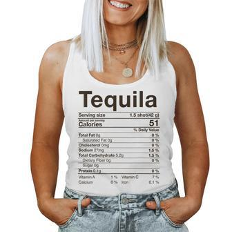 Tequila Nutrition Facts Thanksgiving Drinking Costume Women Tank Top | Mazezy