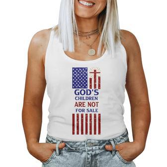 The Sounds Of Freedom Gods Children Are Not For Sale Flag Women Tank Top - Monsterry AU
