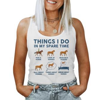 Things I Do In My Spare Time Horse Men Dad Lover For Dad Women Tank Top | Mazezy DE