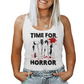Time For Scary Horror Movies Sarcastic Halloween Women Tank Top | Mazezy UK
