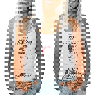 Never Underestimate Domestic Goddess Women Tank Top | Mazezy