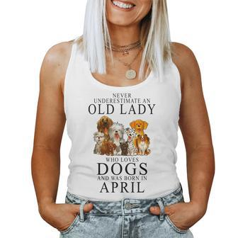 Never Underestimate An Old Lady Who Loves Dogs Women Tank Top - Thegiftio UK