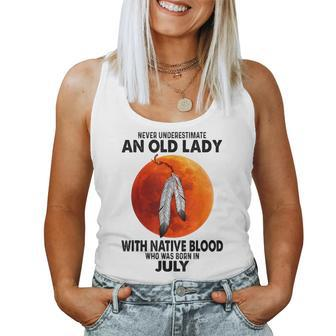 Never Underestimate An Old Lady With Native Blood Women Tank Top - Monsterry AU
