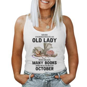 Never Underestimate An Old Lady Who Reads Many Books Women Women Tank Top | Mazezy
