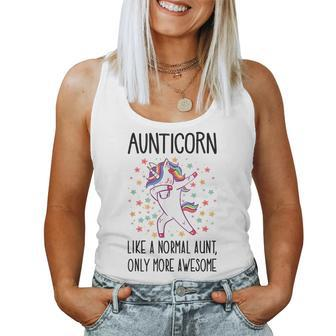Unicorn Aunt Aunticorn Like A Normal Aunt Only More Awesome Women Tank Top Basic Casual Daily Weekend Graphic - Thegiftio UK