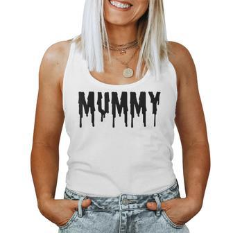 Vintage Mummy Mom Matching Deady Halloween Vibes Women Tank Top - Thegiftio UK